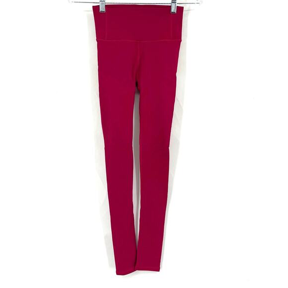 Lululemon Reveal Tight Interconnect 25.5" Ruby Red Size 4 - Picture 1 of 10